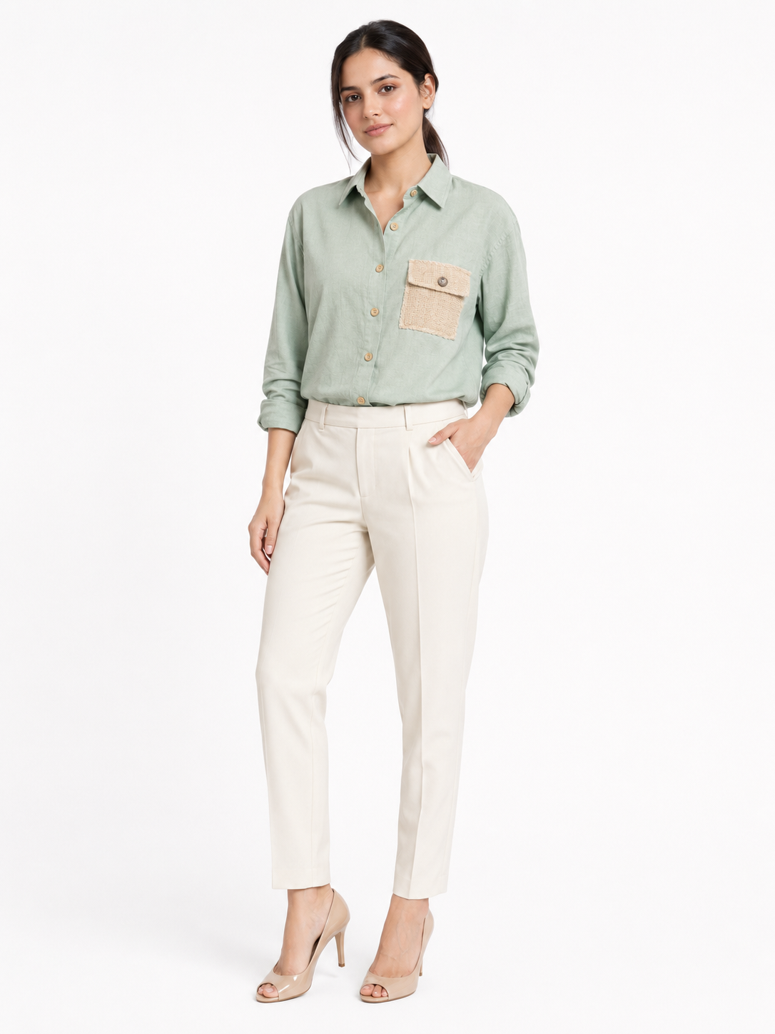 Sage Pocket Shirt by XOOMORA
